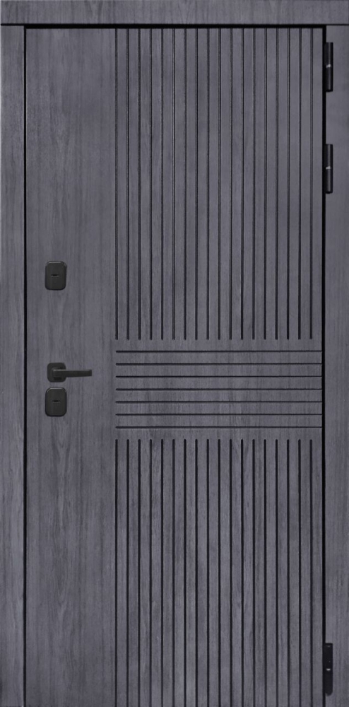 Входная дверь ДвериПРО Берген СБ-1 (лак.черное, 16мм, венге) DPRO196874 внешняя сторона